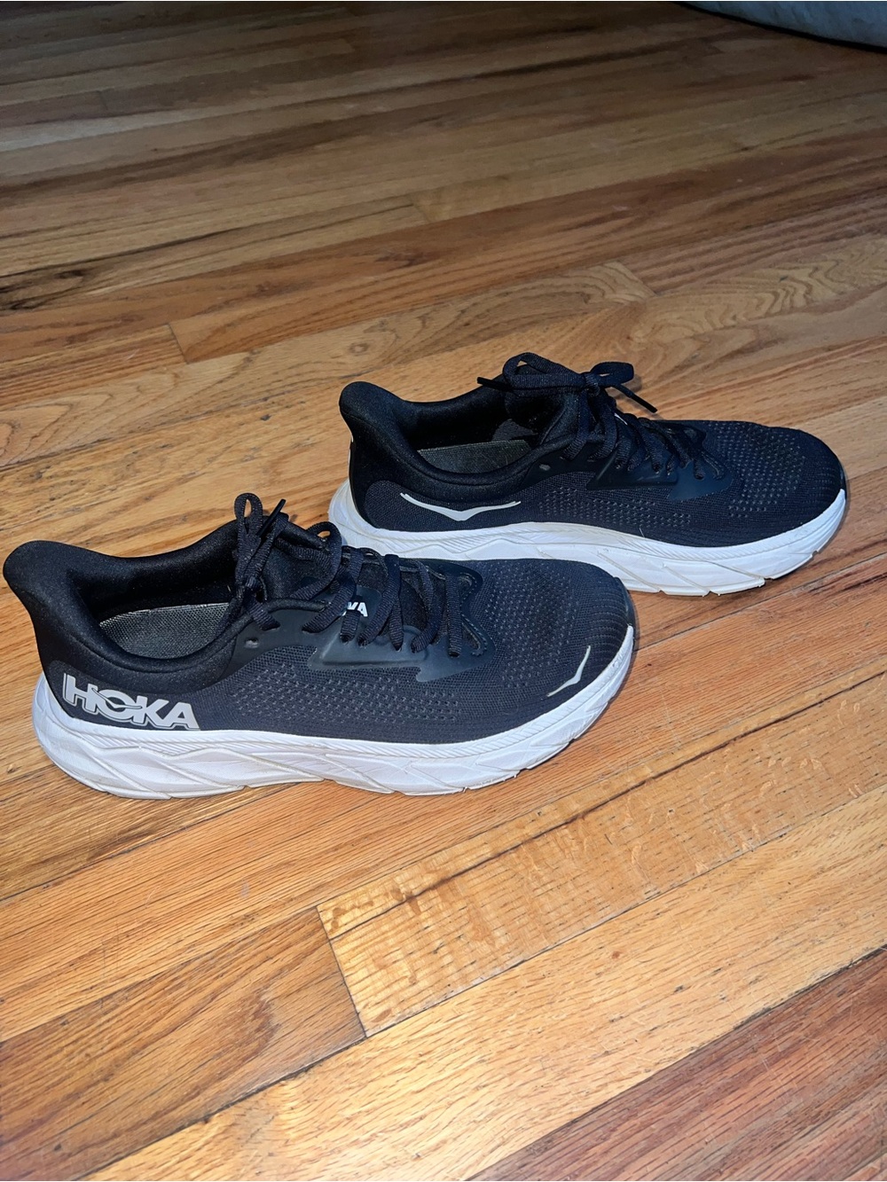 Hoka Women’s  Black and White Athletic Running Shoes - Picture 4 of 6